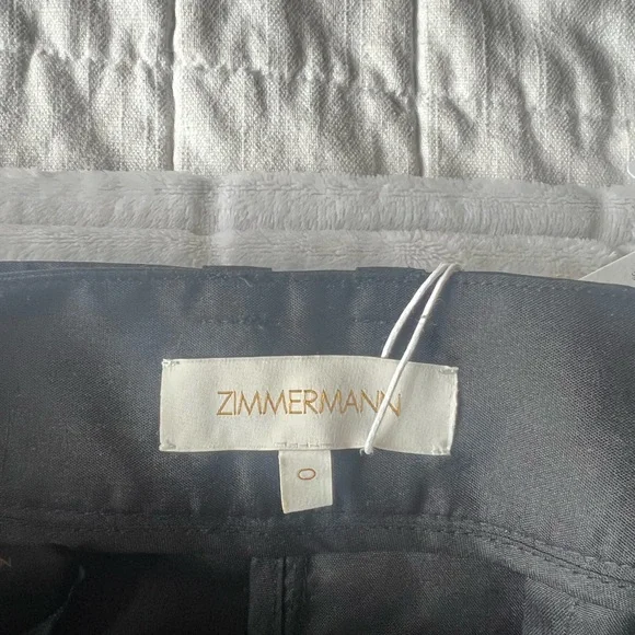 Zimmermann NWT Black Ninety-Six Tuck Crop Pant Brand Size 0/US Size 2/4 - Picture 4 of 6